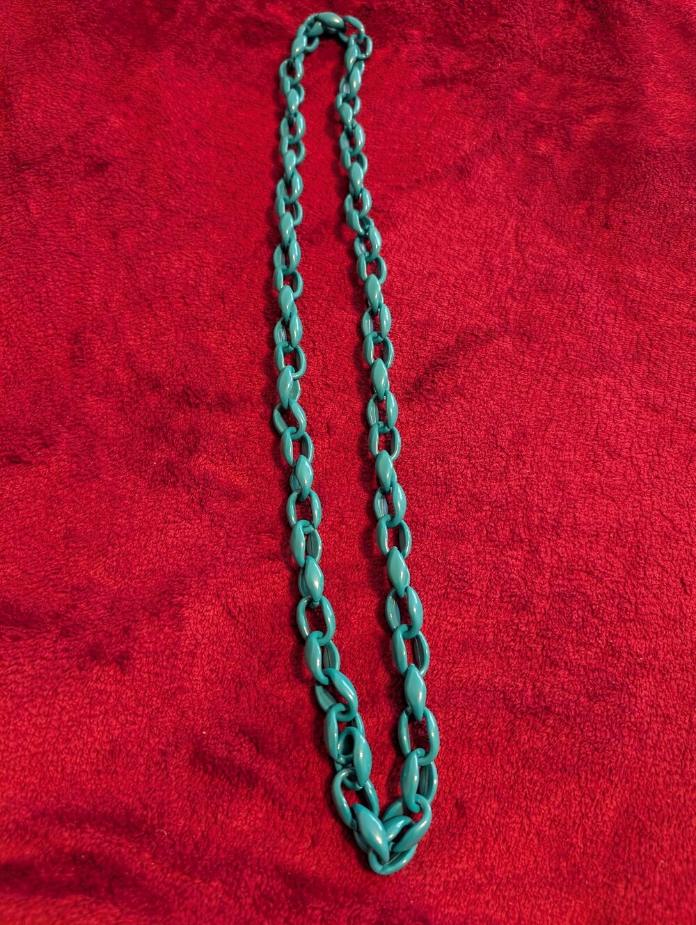 Teal Link Chain Necklace - Women's Fashion Accessory